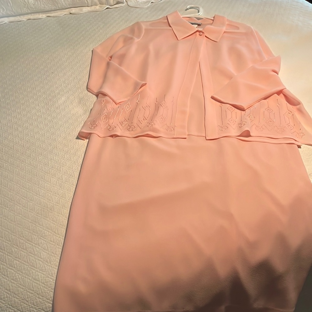 Stacey Michelle Pink Crepe 2pc Dress